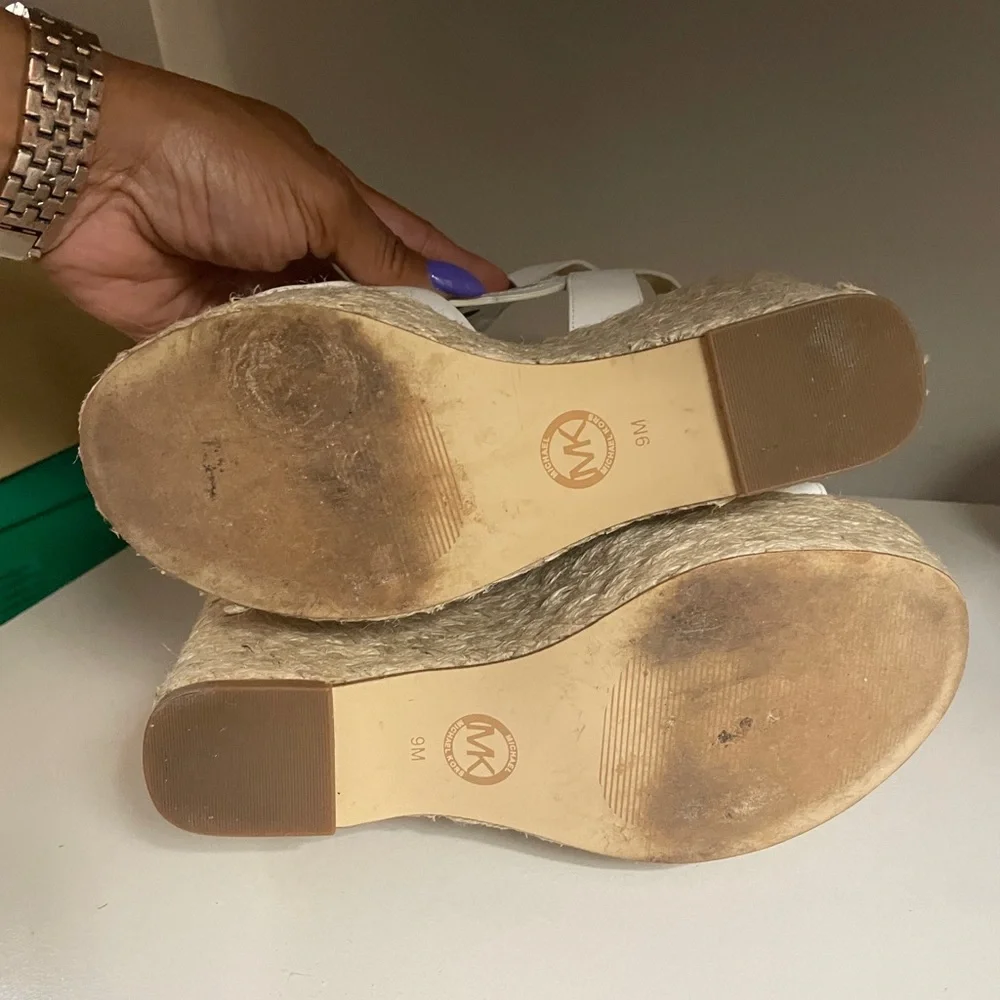 White Women's Espadrille Wedge Sandals - Slingback Platform